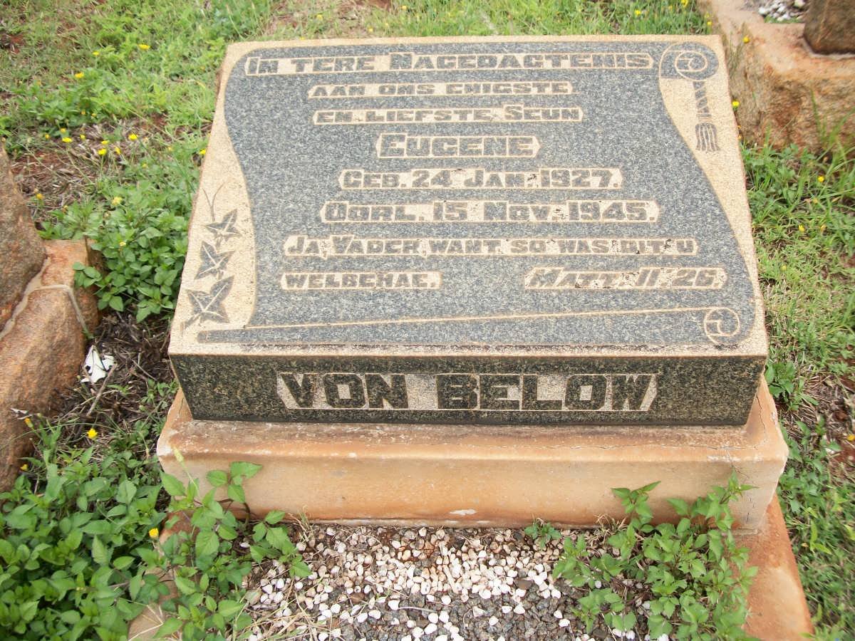 BELOW Eugene, von 1927-1945