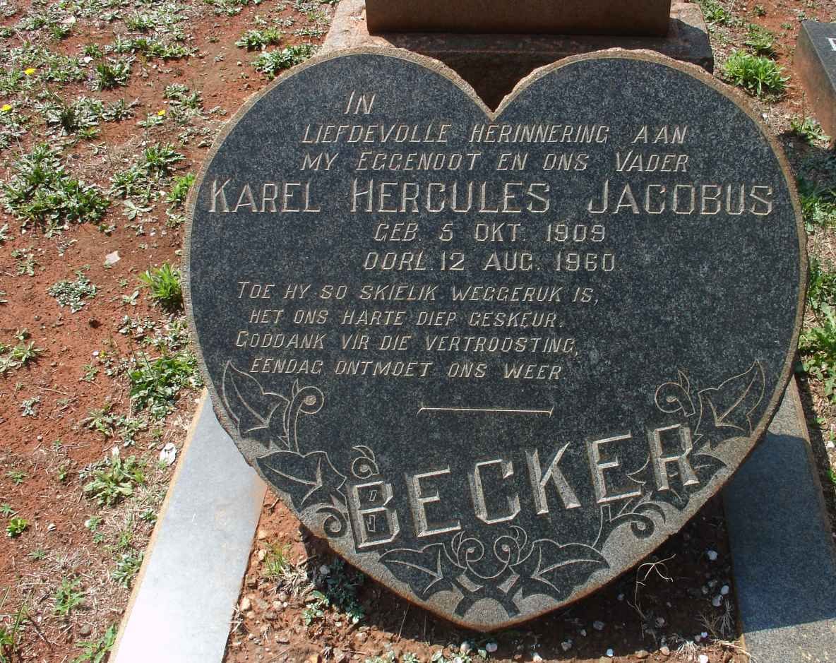 BECKER Karel Hercules Jacobus 1909-1960