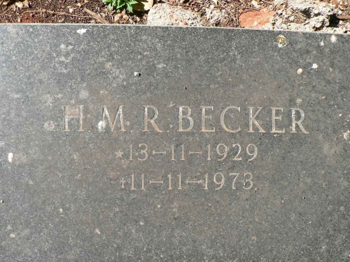 BECKER H.M.R. 1929-1973
