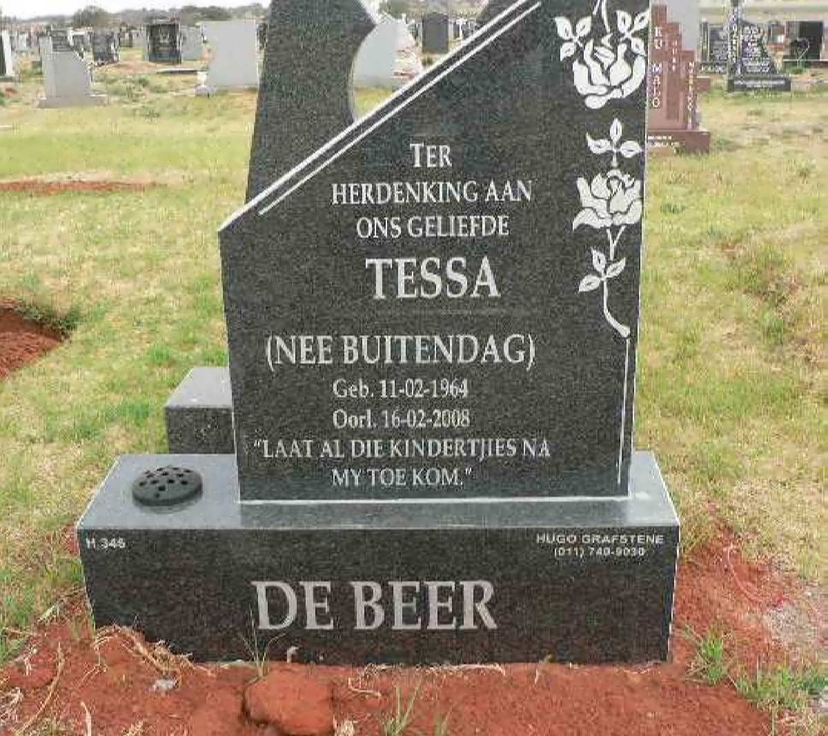 BEER Tessa, de nee BUITENDAG 1964-2008