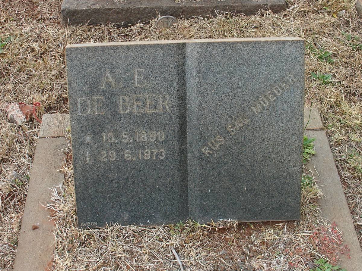 BEER A.E., de 1890-1973 