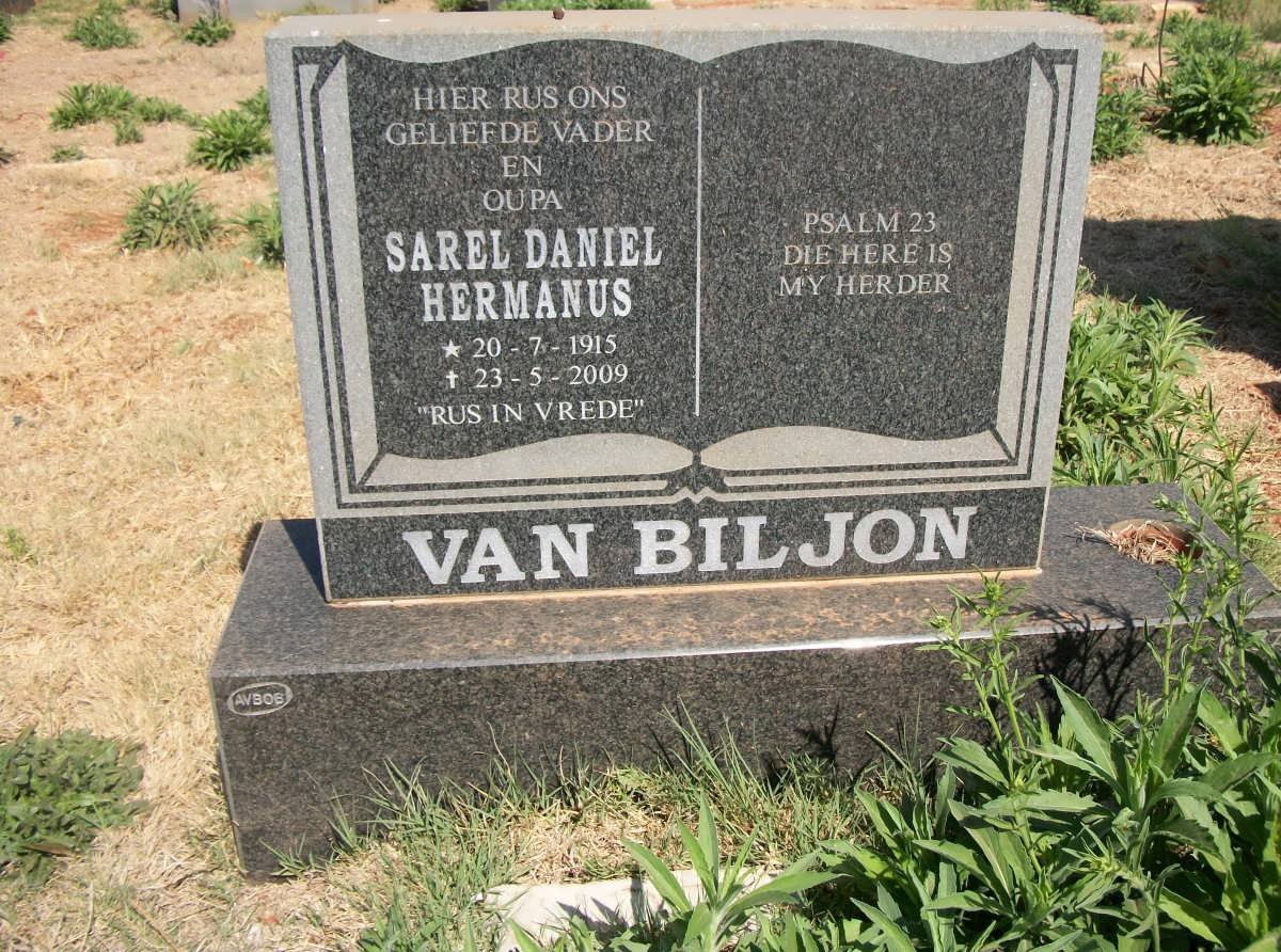 BILJON Sarel Daniel Hermanus, van 1915-2009