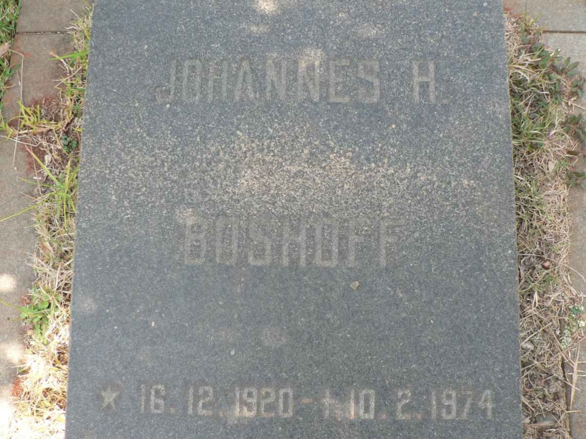 BOSHOFF Johannes H. 1920-1974