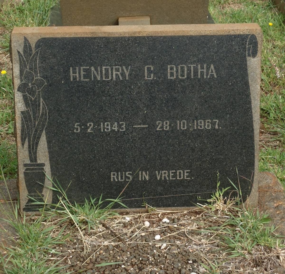 BOTHA Hendry C. 1943-1967