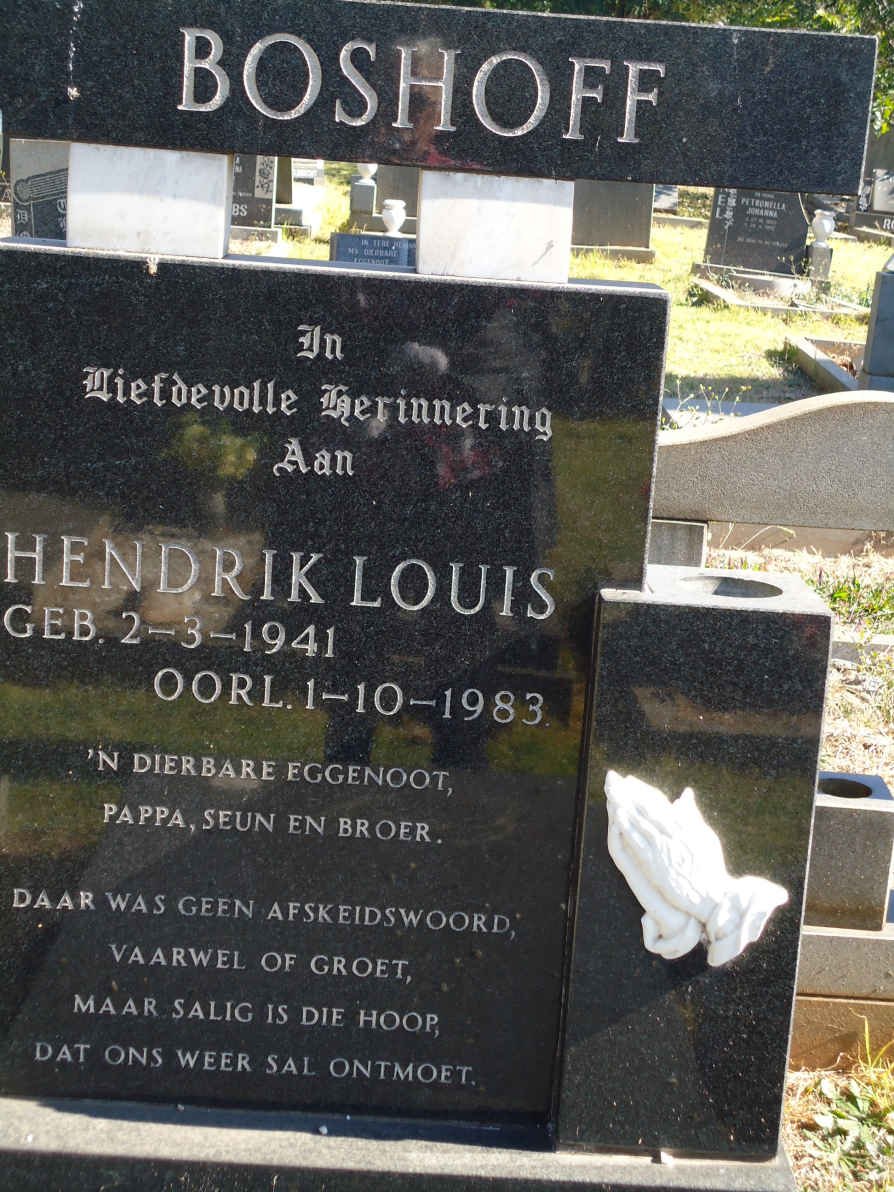 BOSHOFF Hendrik Louis 1941-1983