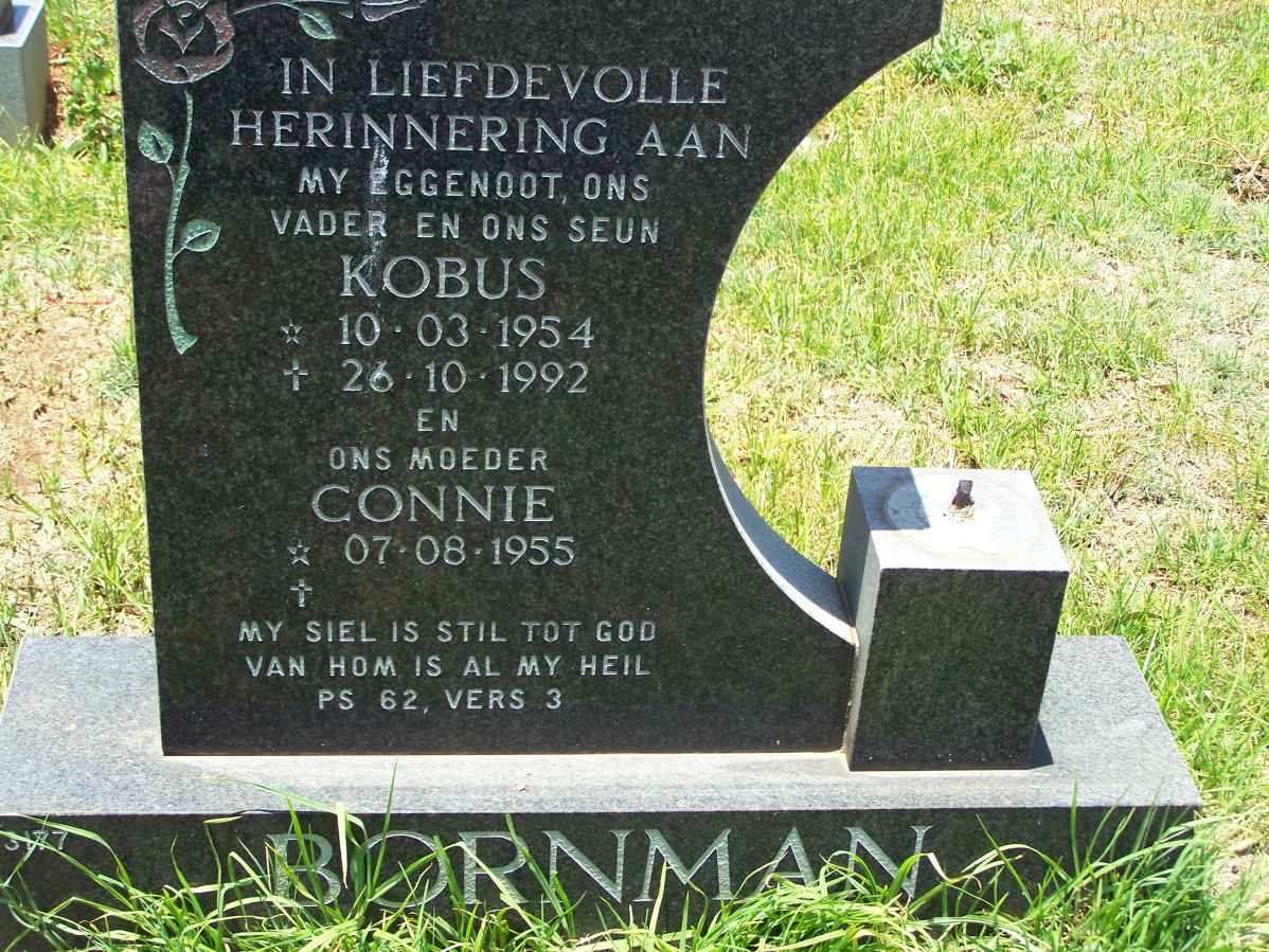 BORNMAN Kobus 1954-1992 &amp; Connie 1955-