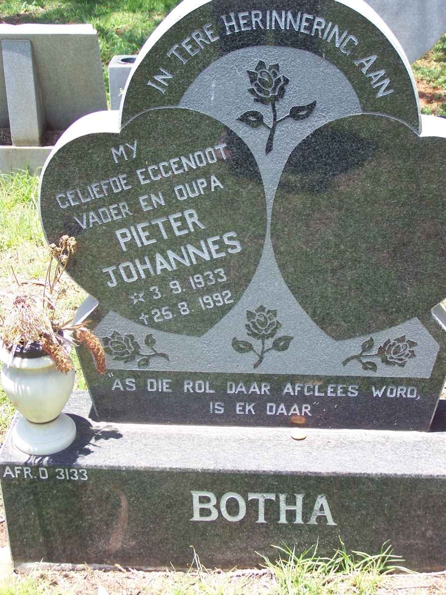 BOTHA Pieter Johannes 1933-1992
