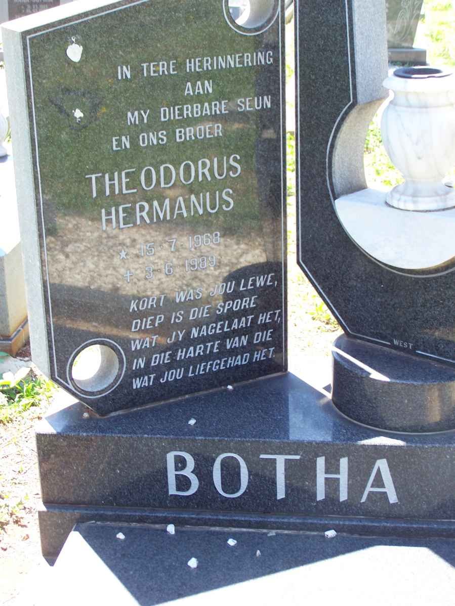 BOTHA Theodorus Hermanus 1968-1989