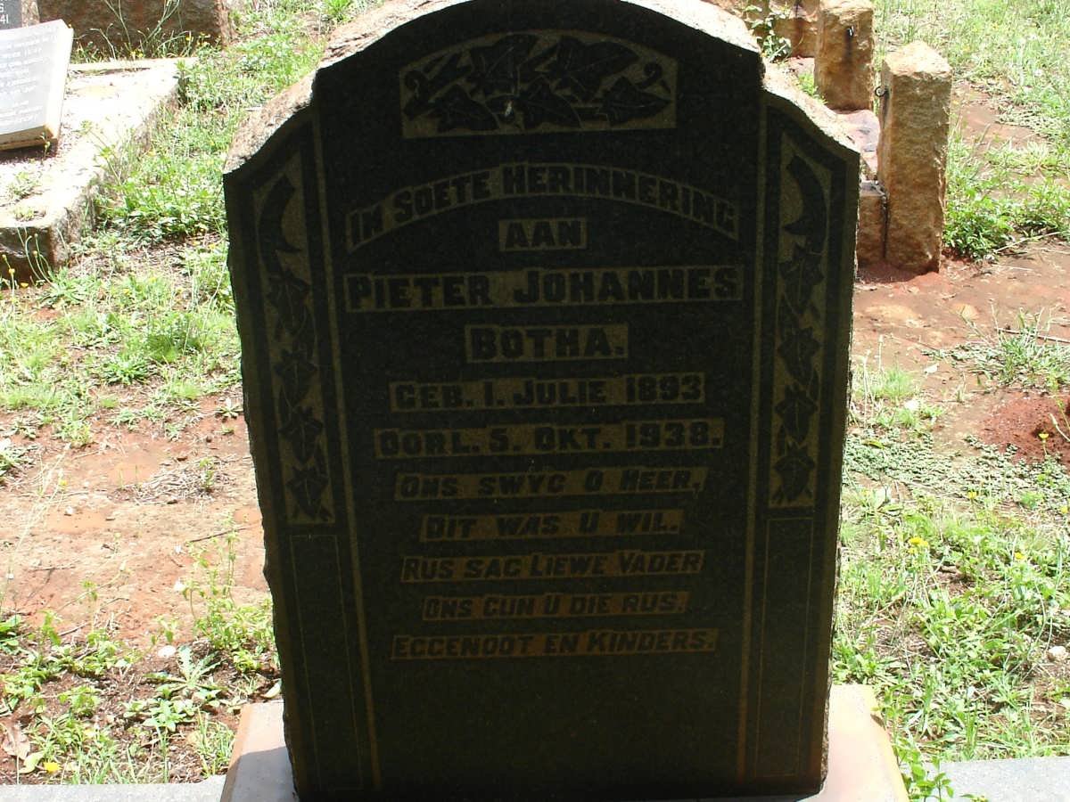 BOTHA Pieter Johannes 1893-1938