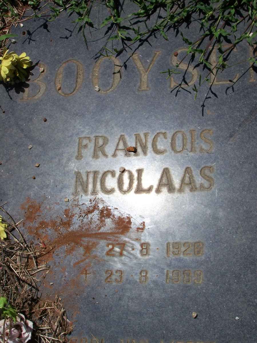 BOOYSEN Francois Nicolaas 1926-1989
