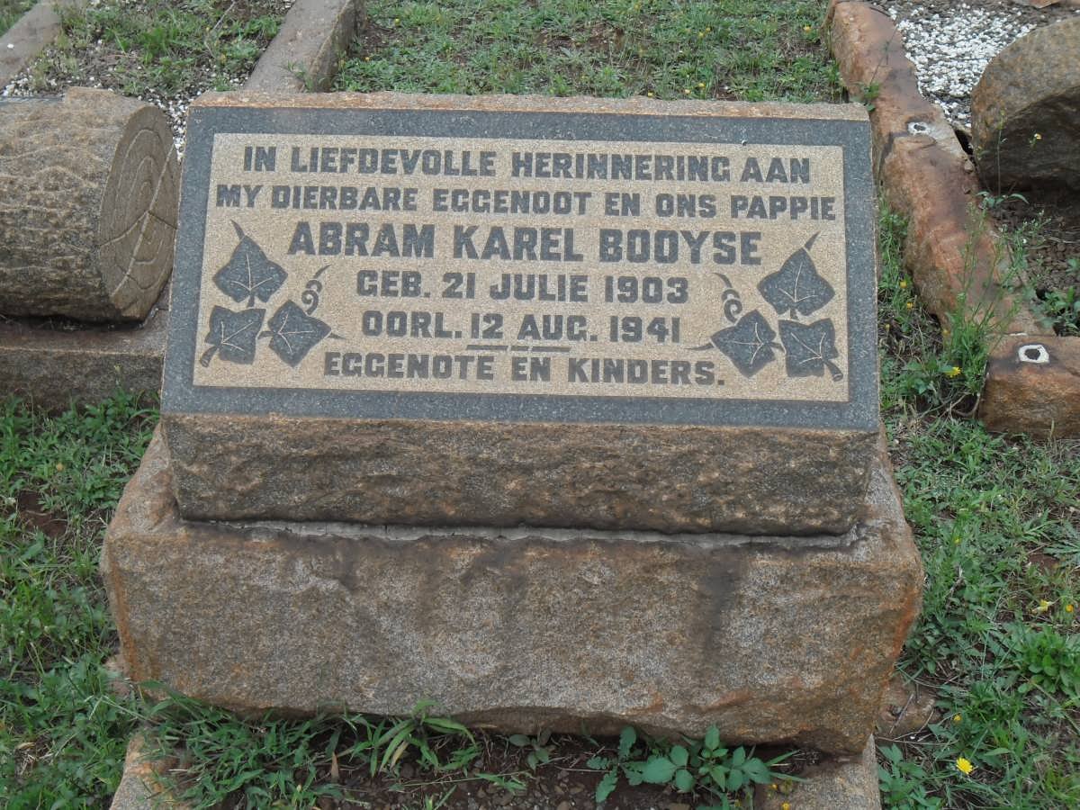 BOOYSE Abram Karel 1903-1941