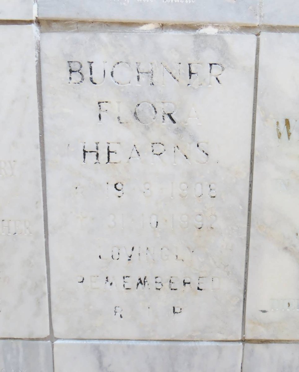 BUCHNER Flora Hearns 1908-1992