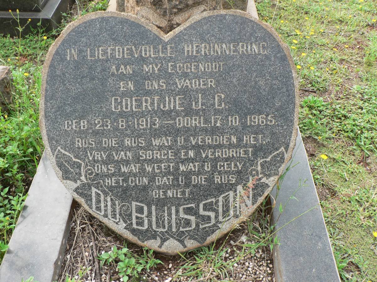 BUISSON Coertjie J.C., du 1913-1965
