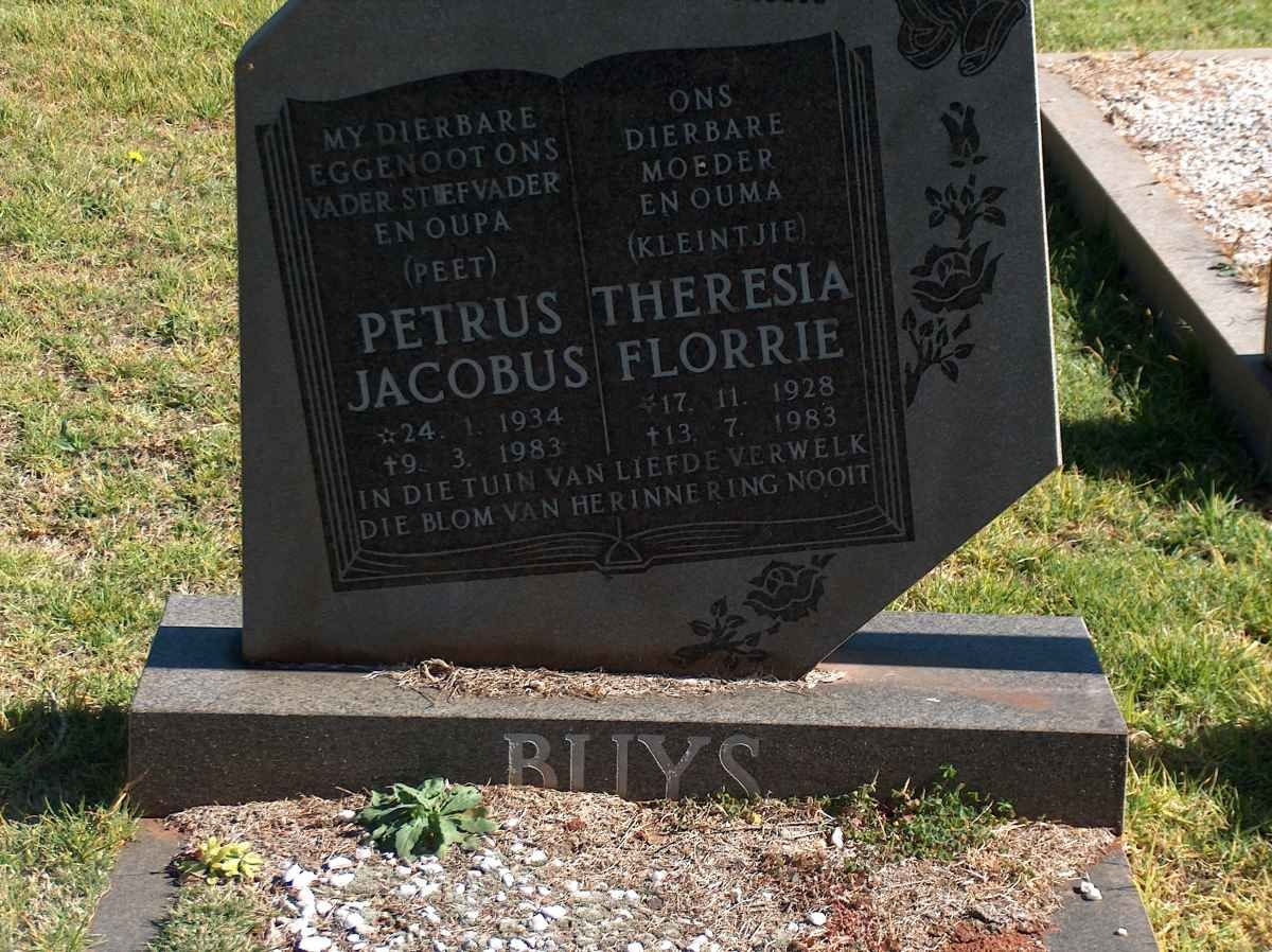 BUYS Petrus Jacobus 1934-1983 &amp; Theresia Florrie 1928-1983