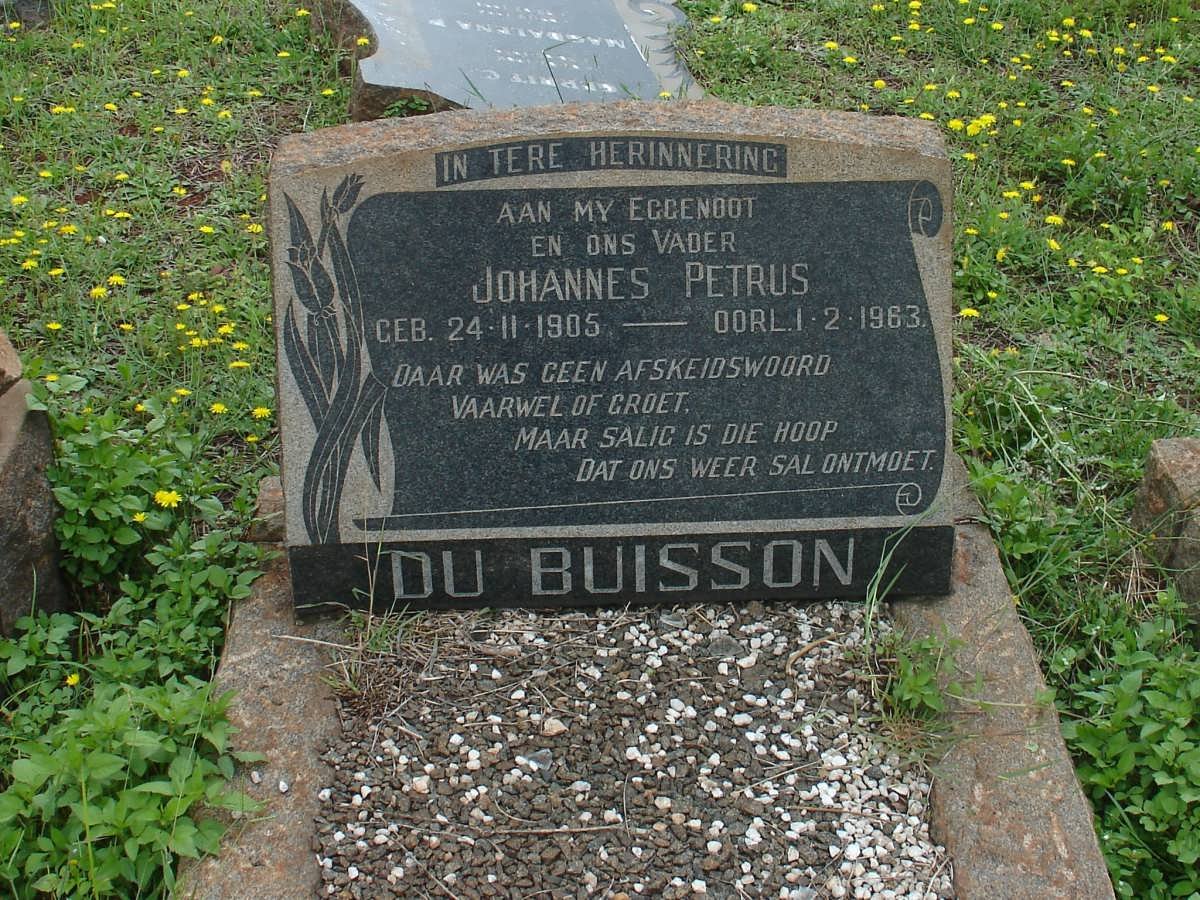 BUISSON Johannes Petrus, du 1905-1963