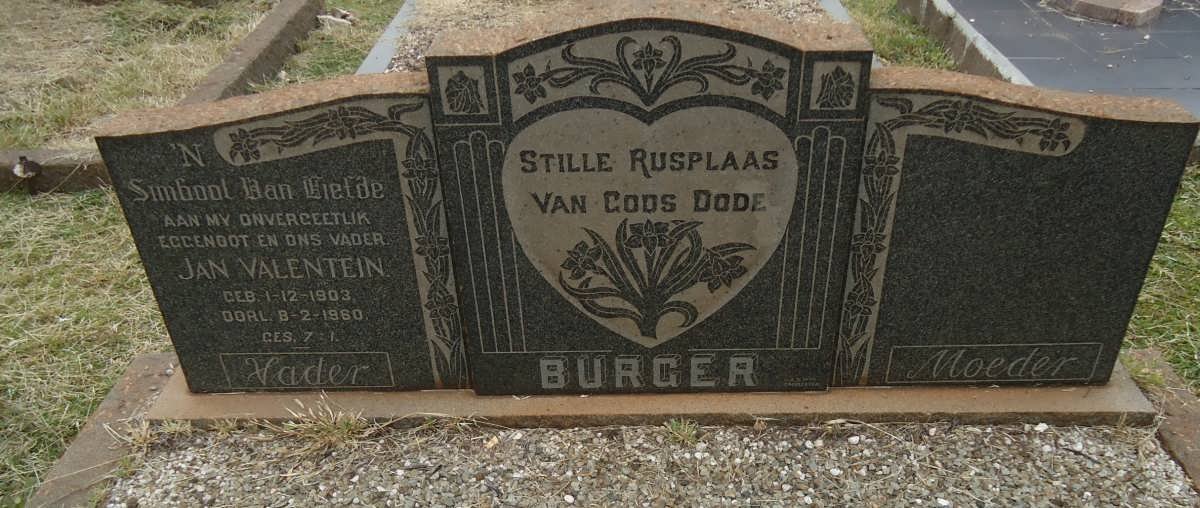 BURGER Jan Valentein 1903-1960