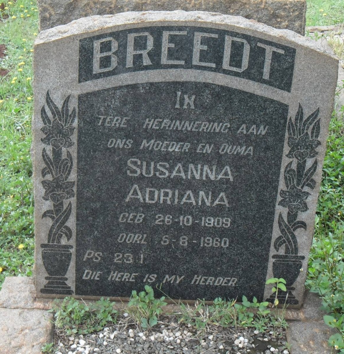 BREEDT Susanna Adriana 1909-1960