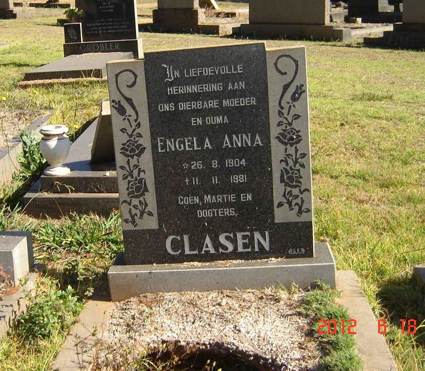 CLASEN Engela Anna 1904-1981