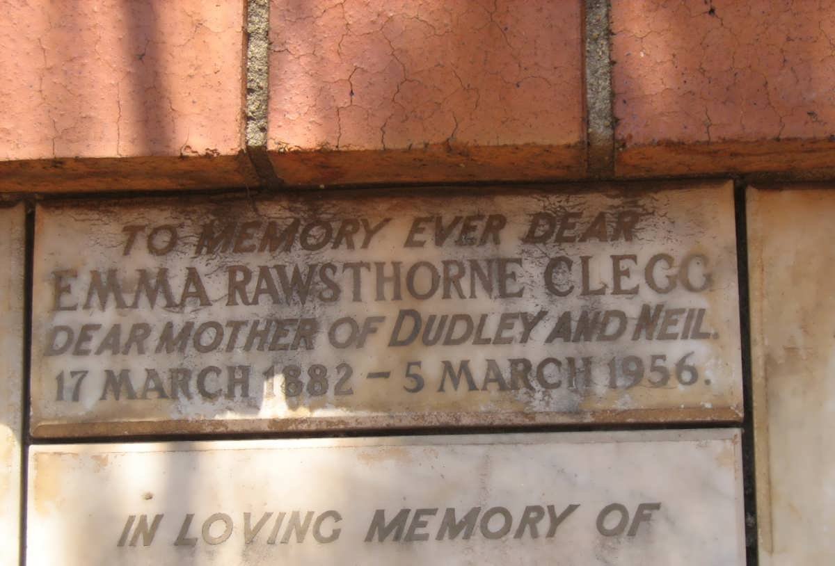 CLEGG Emma Rawsthorne 1882-1956