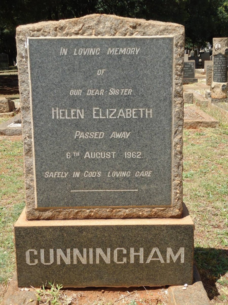 CUNNINGHAM Helen Elizabeth -1962
