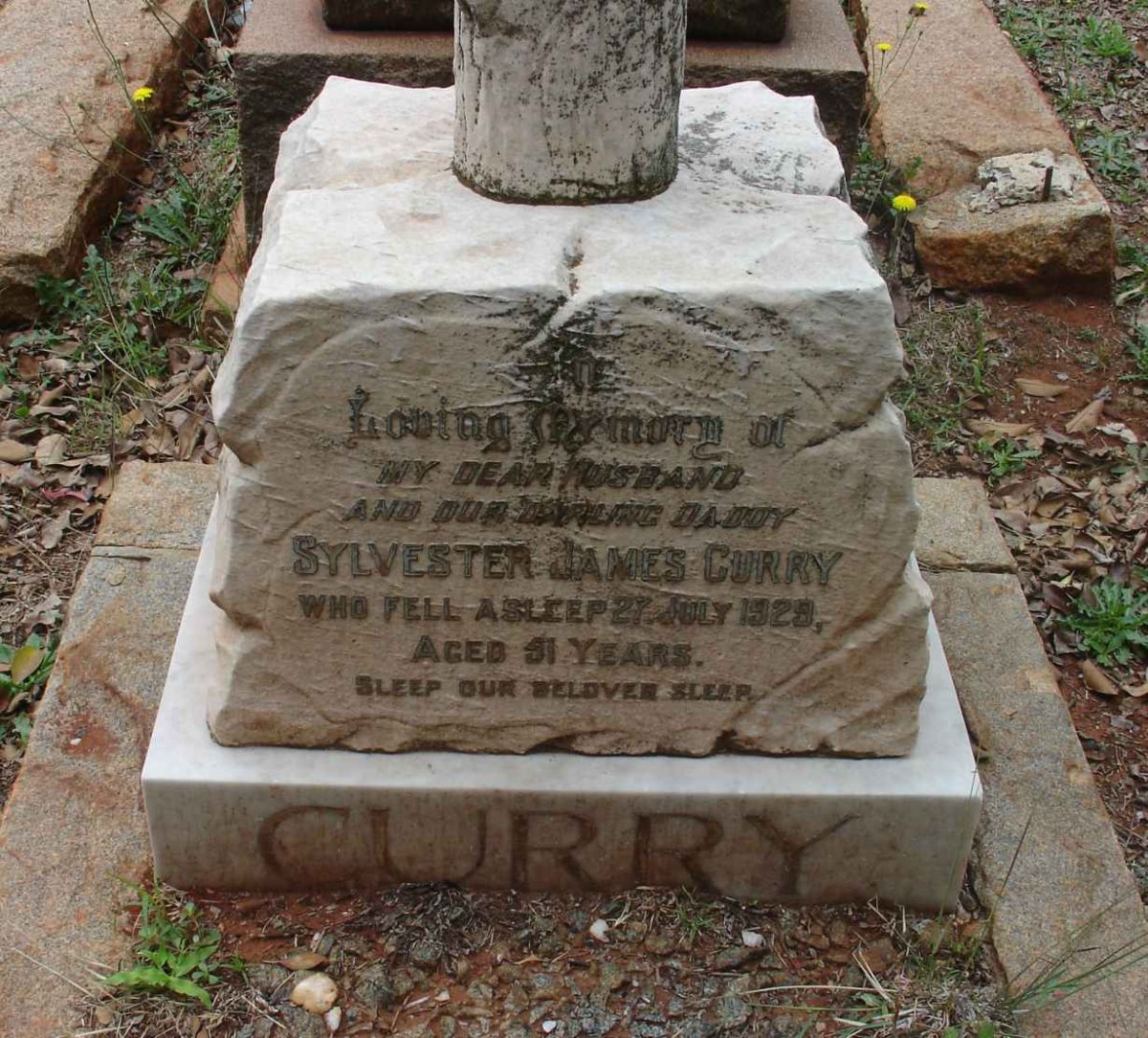 CURRY Sylvester James -1929