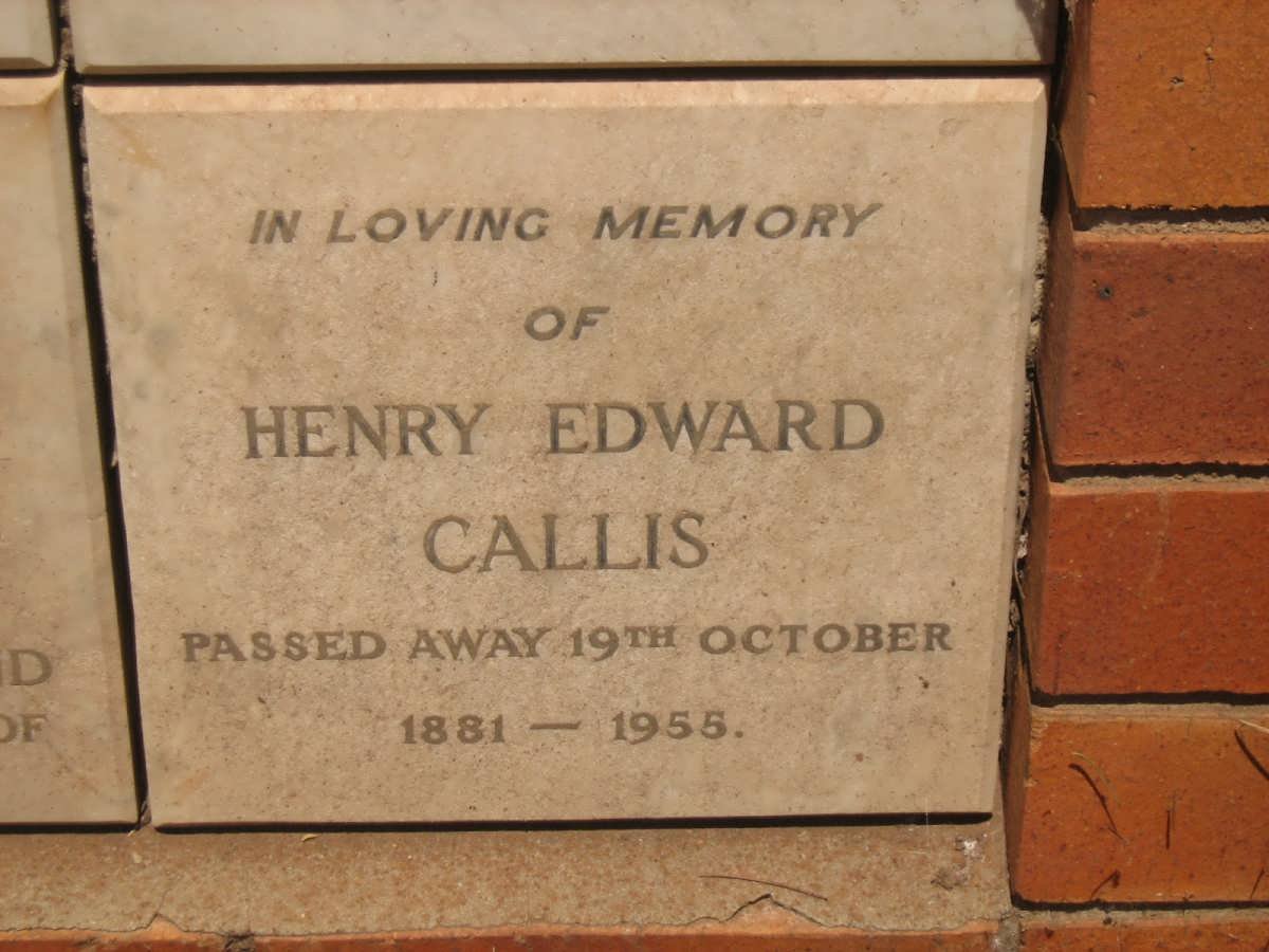 CALLIS Henry Edward 1881-1955