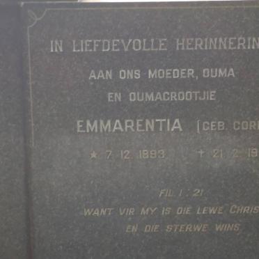 COLLER Hendrik Petrus , van 1890-1952 &amp; Emmarentia CORDIER 1893-