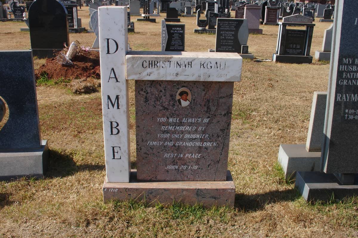 DAMBE Christinah Kgali 1942-2001