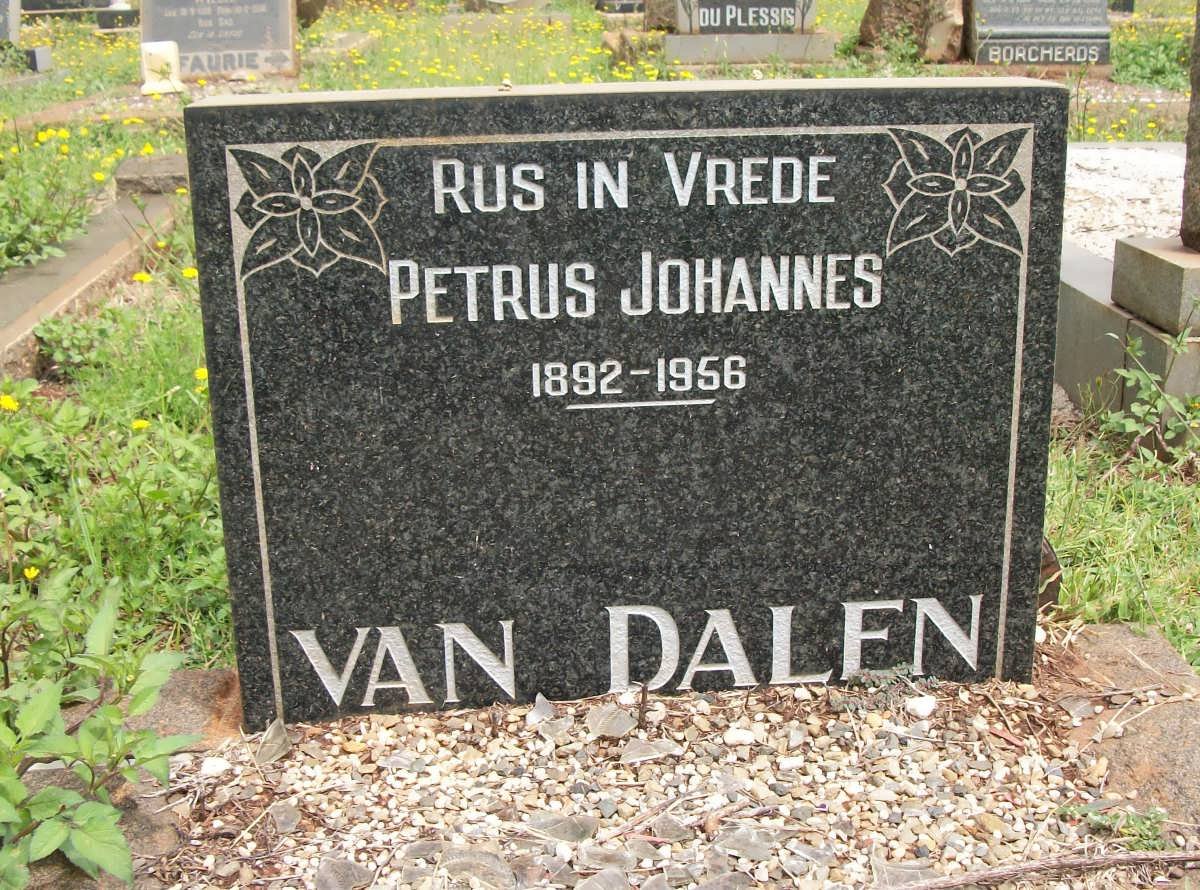 DALEN Petrus Johannes, van 1892-1956