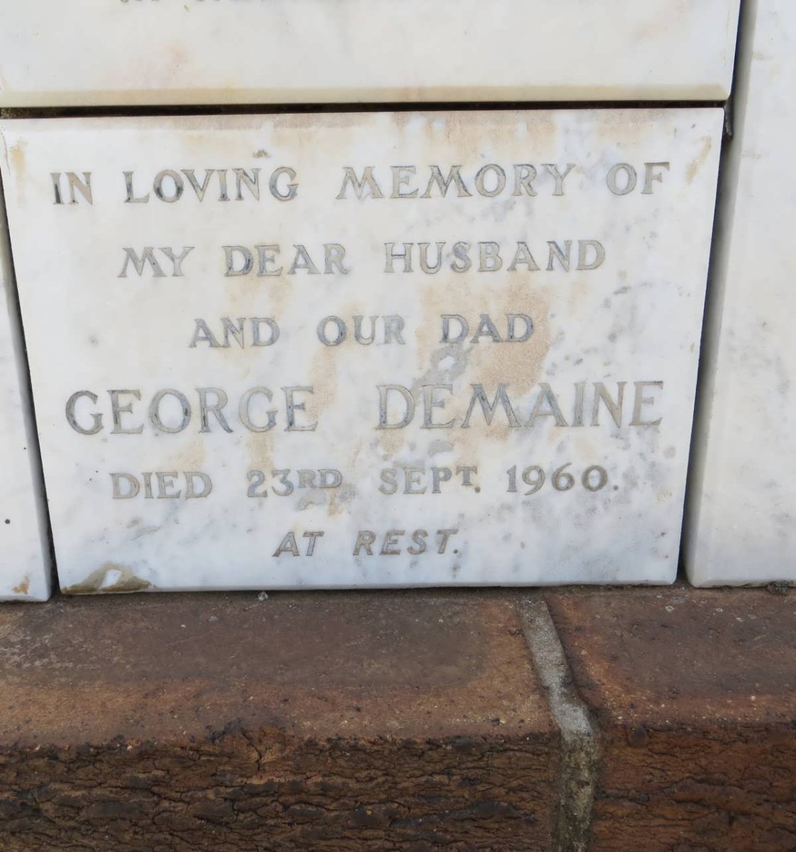 DEMAINE George -1960