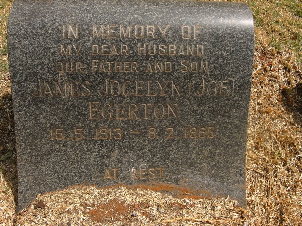 EGERTON James Jocelyn 1913-1965