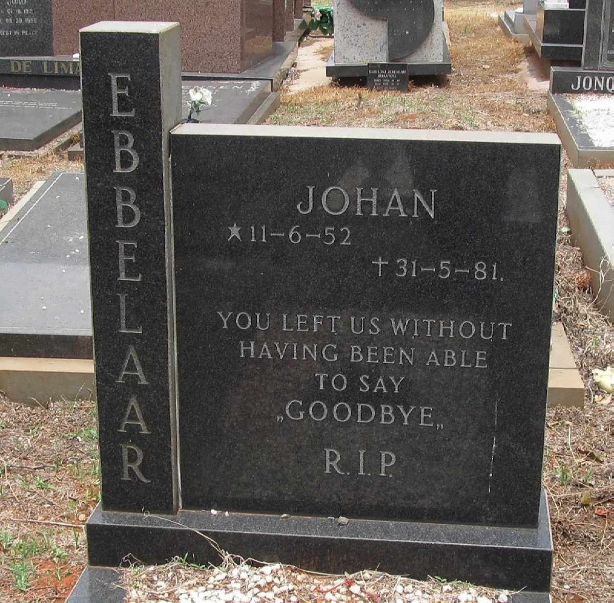 EBBELAAR Johan 1952-1981