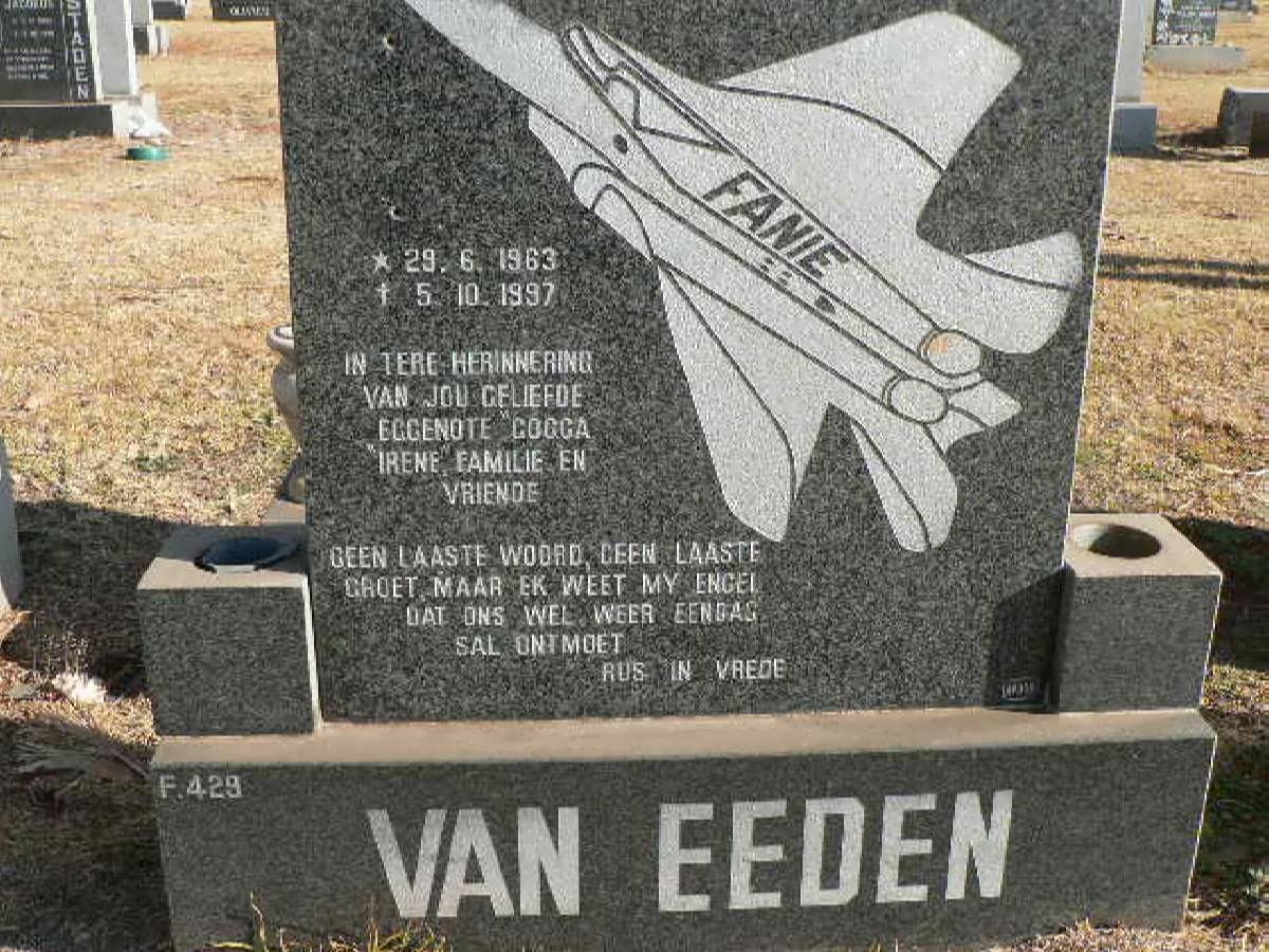 EEDEN Fanie, van 1963-1997