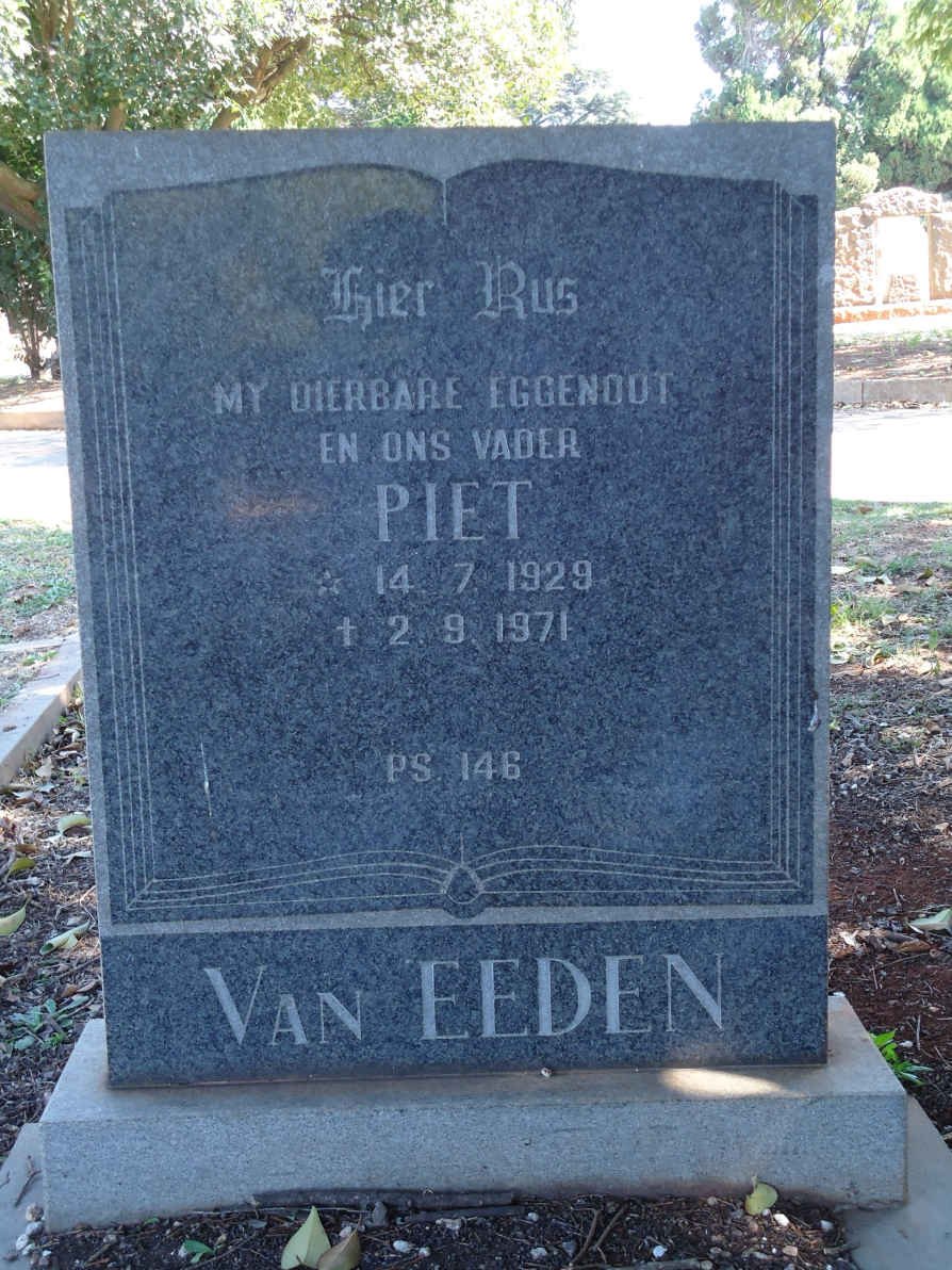 EEDEN Piet, van 1929-1971