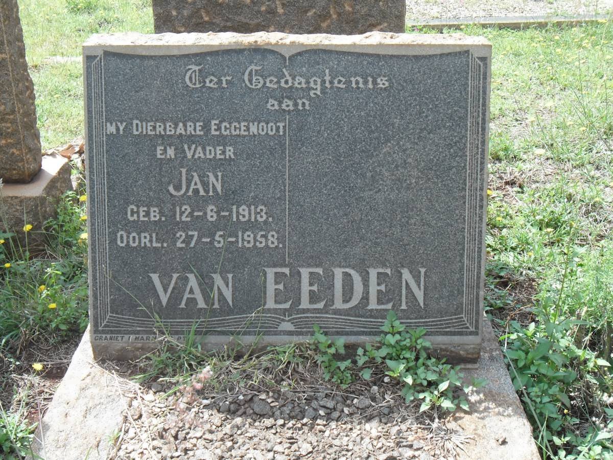 EEDEN Jan, van 1913-1958