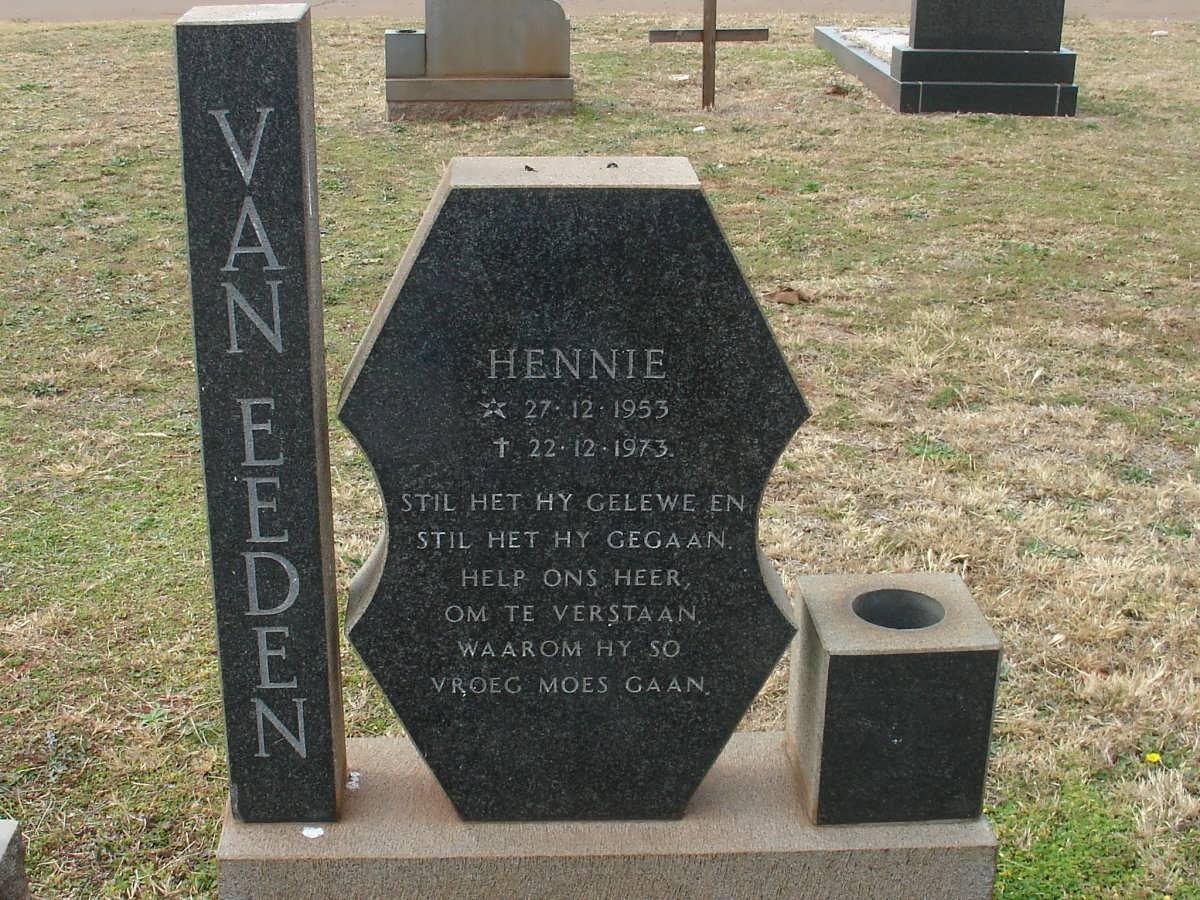 EEDEN Hennie, van 1953-1973