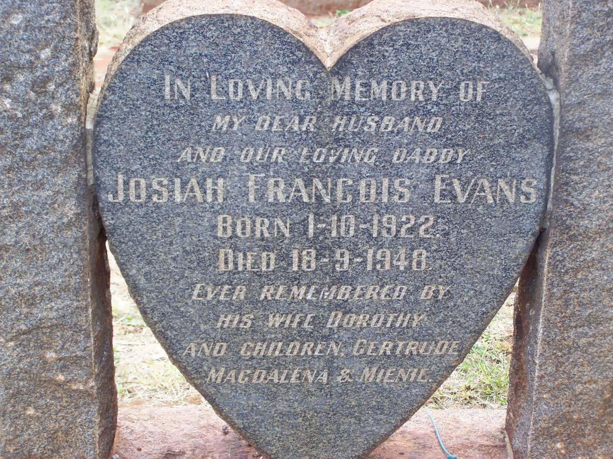 EVANS Josiah Francois 1922-1948