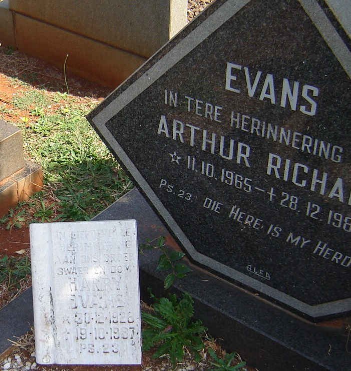 EVANS Harry 1926-1987 :: EVANS Arthur Richard 1965-1983