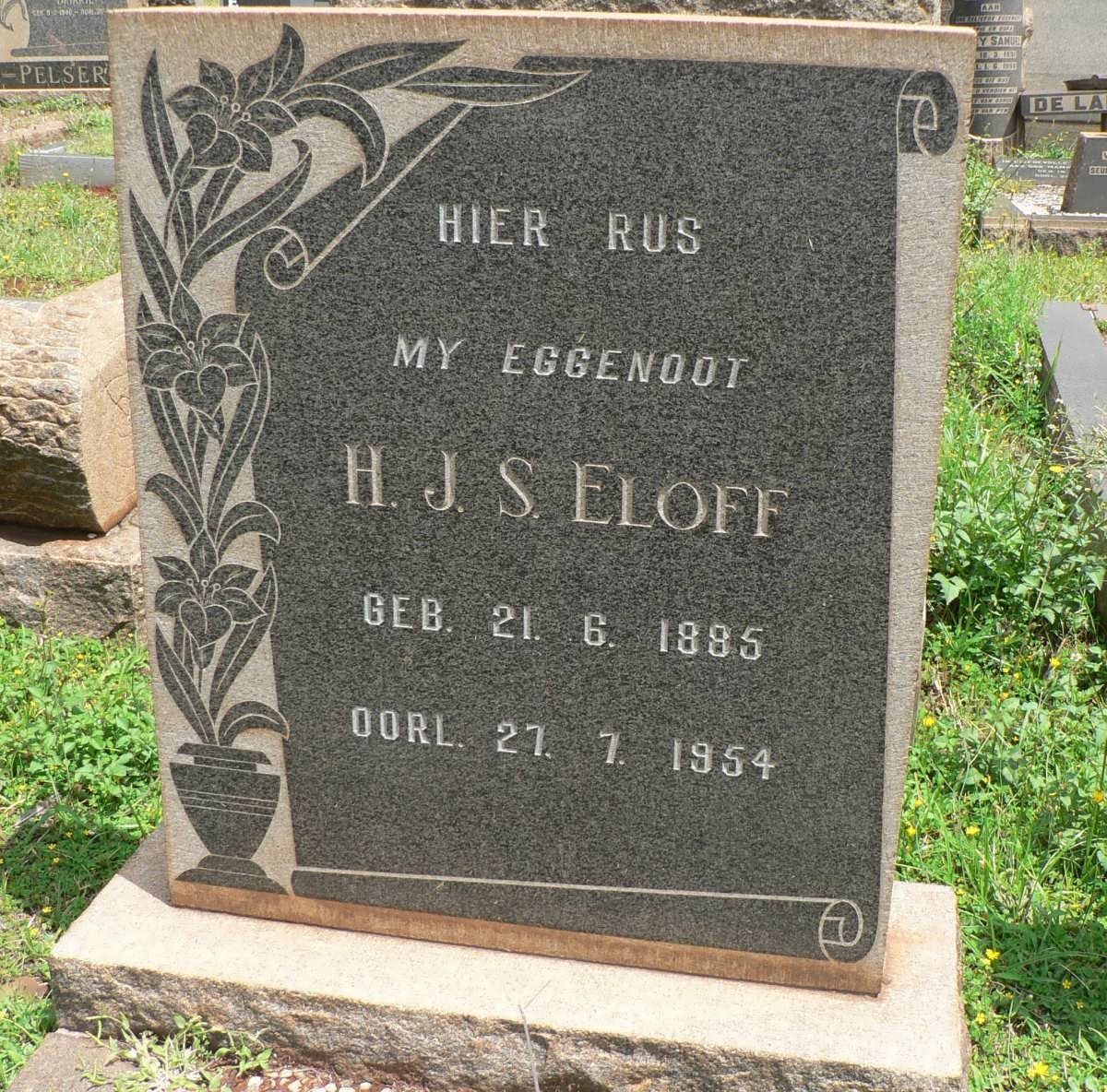 ELOFF H.J.S. 1885-1954