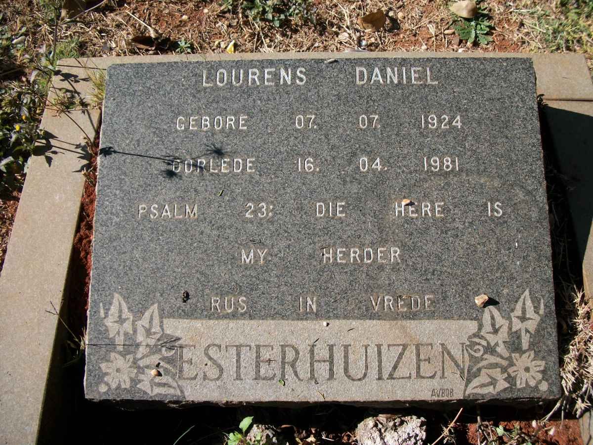 ESTERHUIZEN Lourens Daniel 1924-1981