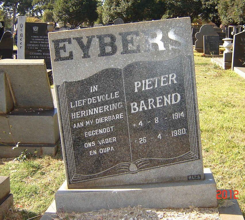 EYBERS Pieter Barend 1914-1980