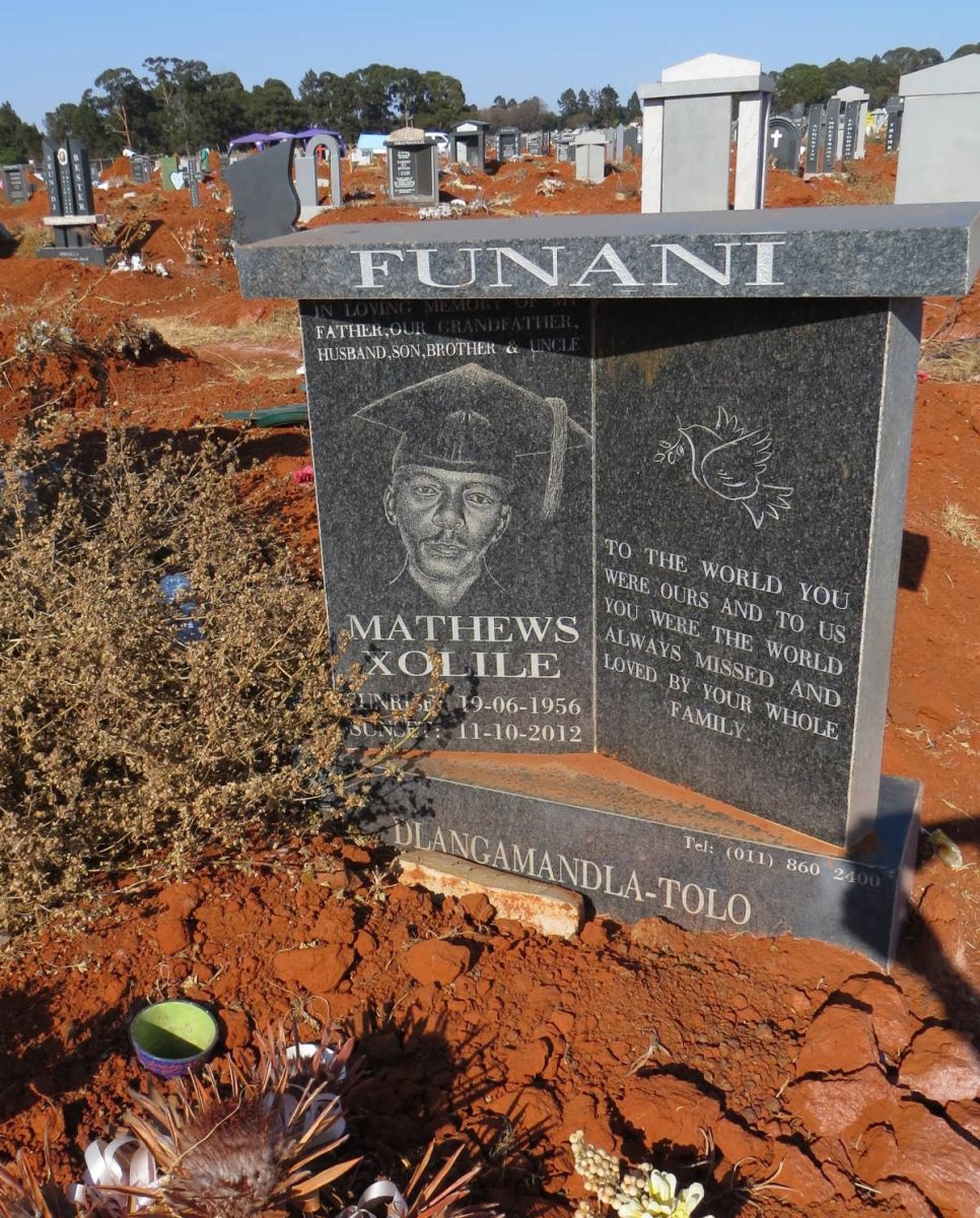 FUNANI Mathews Xolile 1956-2012