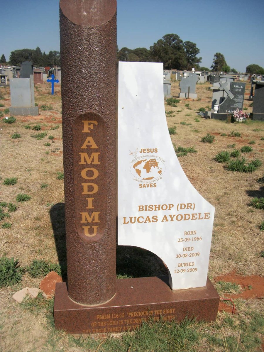 FAMODIMU Lucas Ayodele 1966-2009