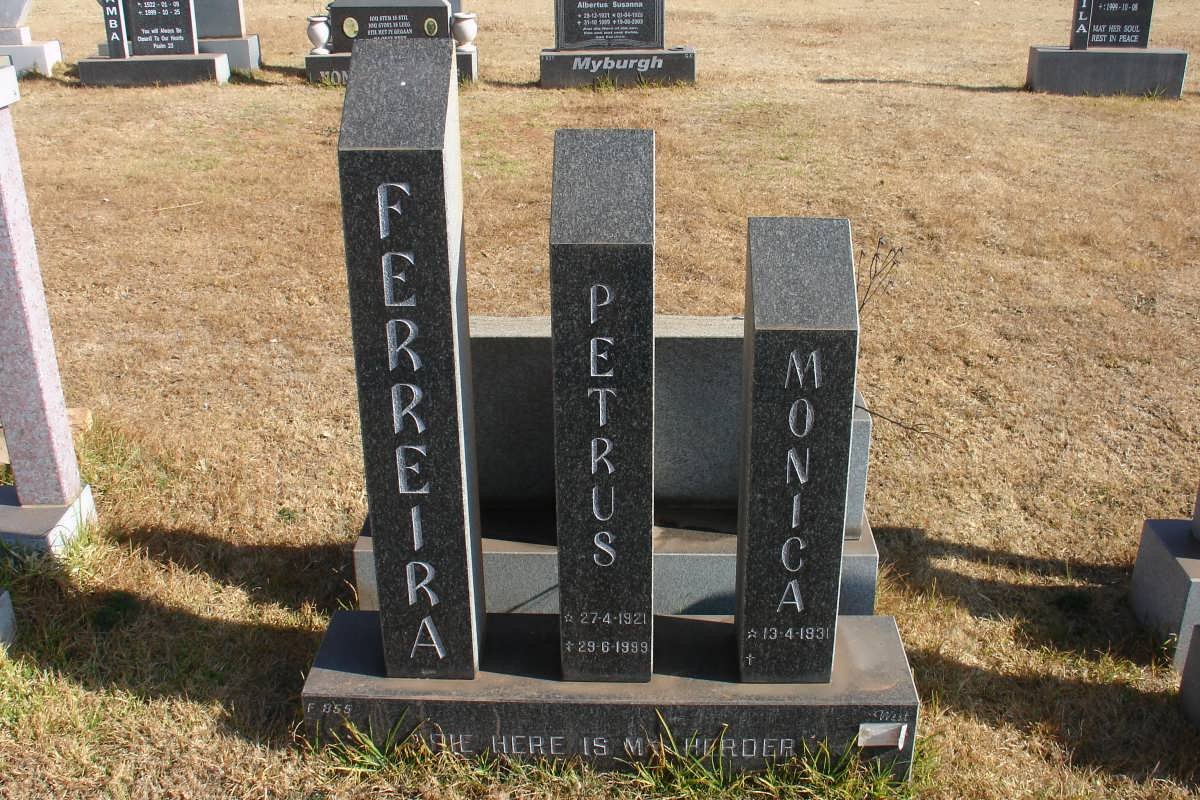 FERREIRA Petrus 1921-1999 &amp; Monica 1931-