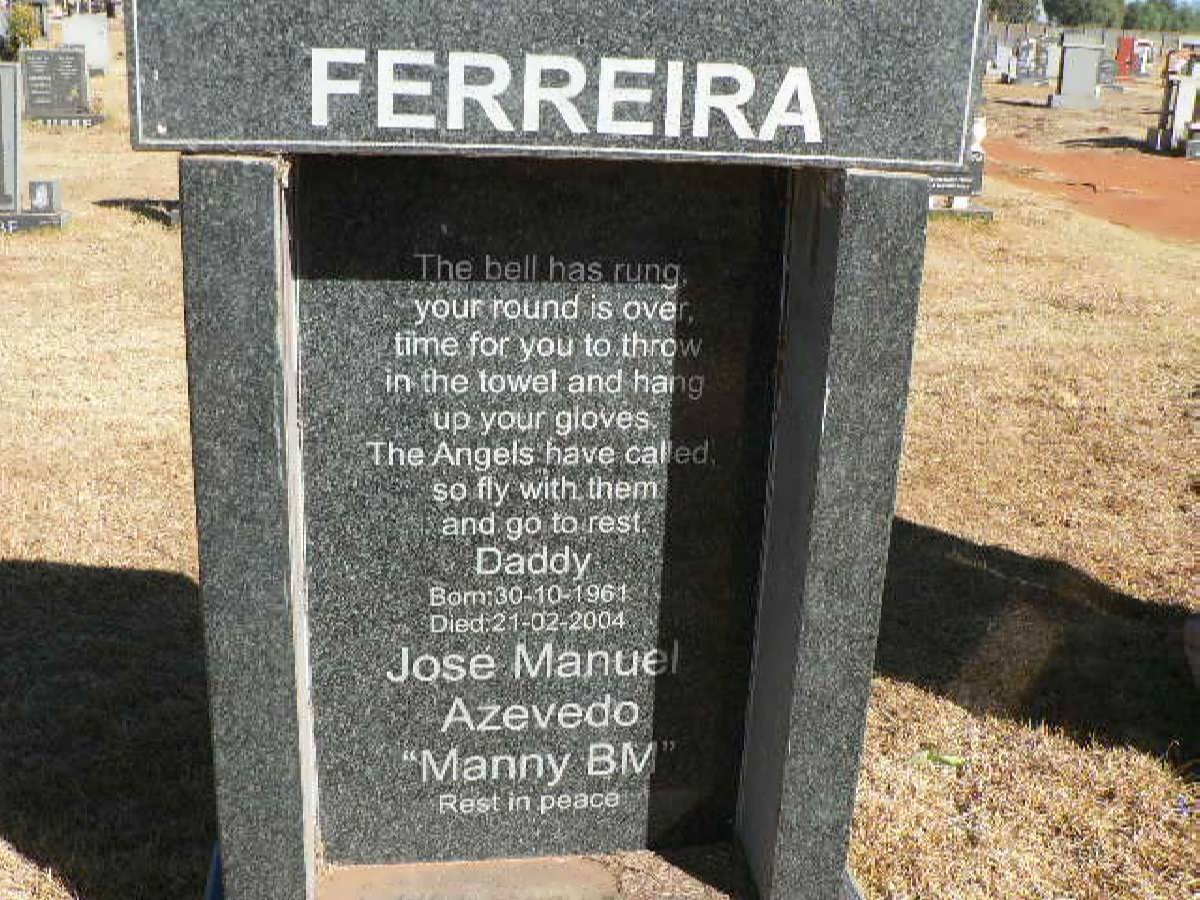 FERREIRA Jose Manuel Azevedo 1961-2004