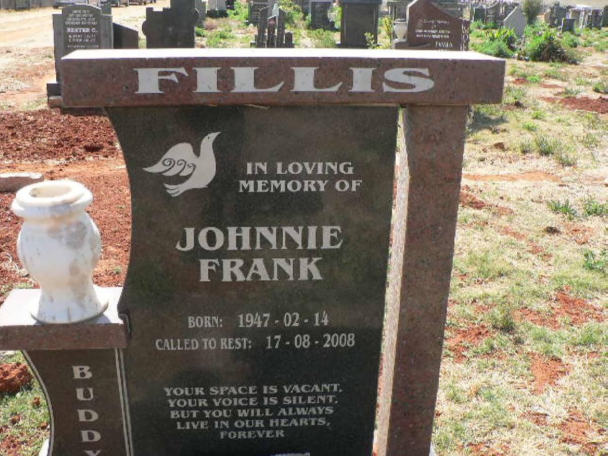 FILLIS Johnnie Frank 1947-2008