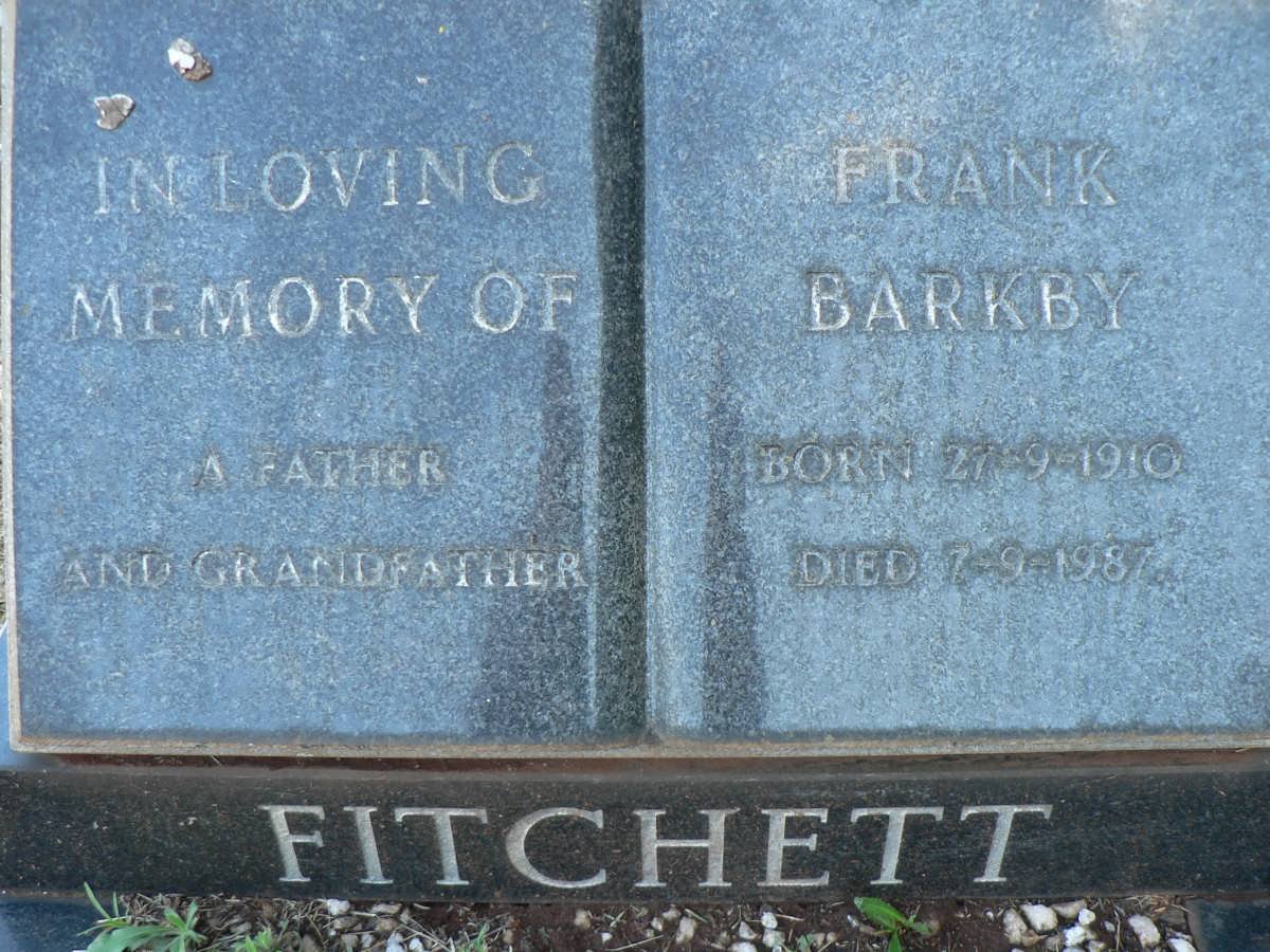 FITCHETT Frank Barkby 1910-1987