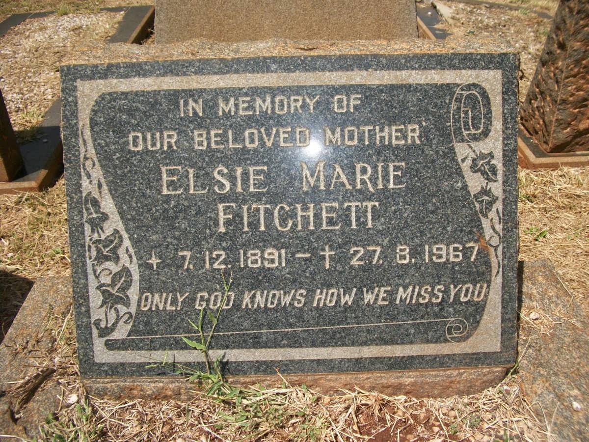 FITCHETT Elsie Marie 1891-1967