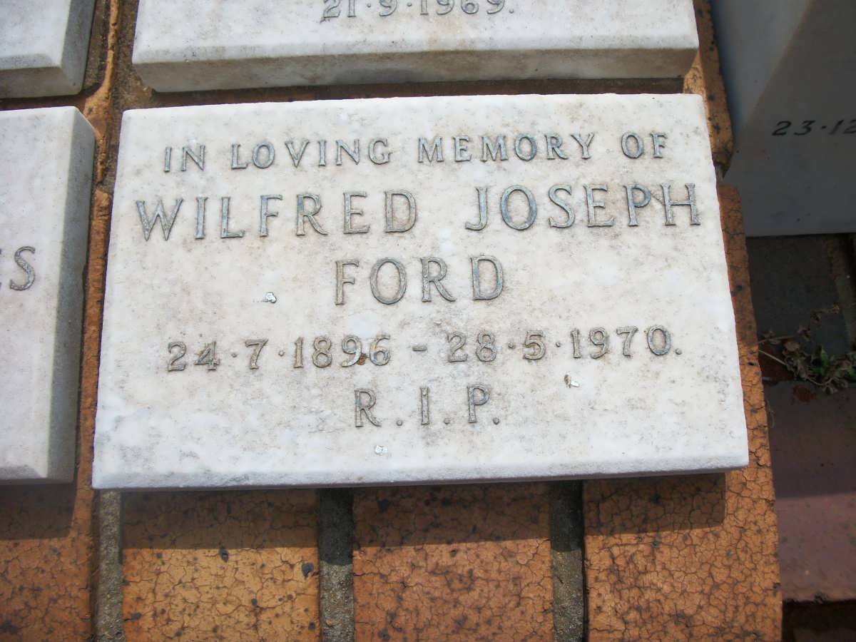 FORD Wilfred Joseph 1896-1970