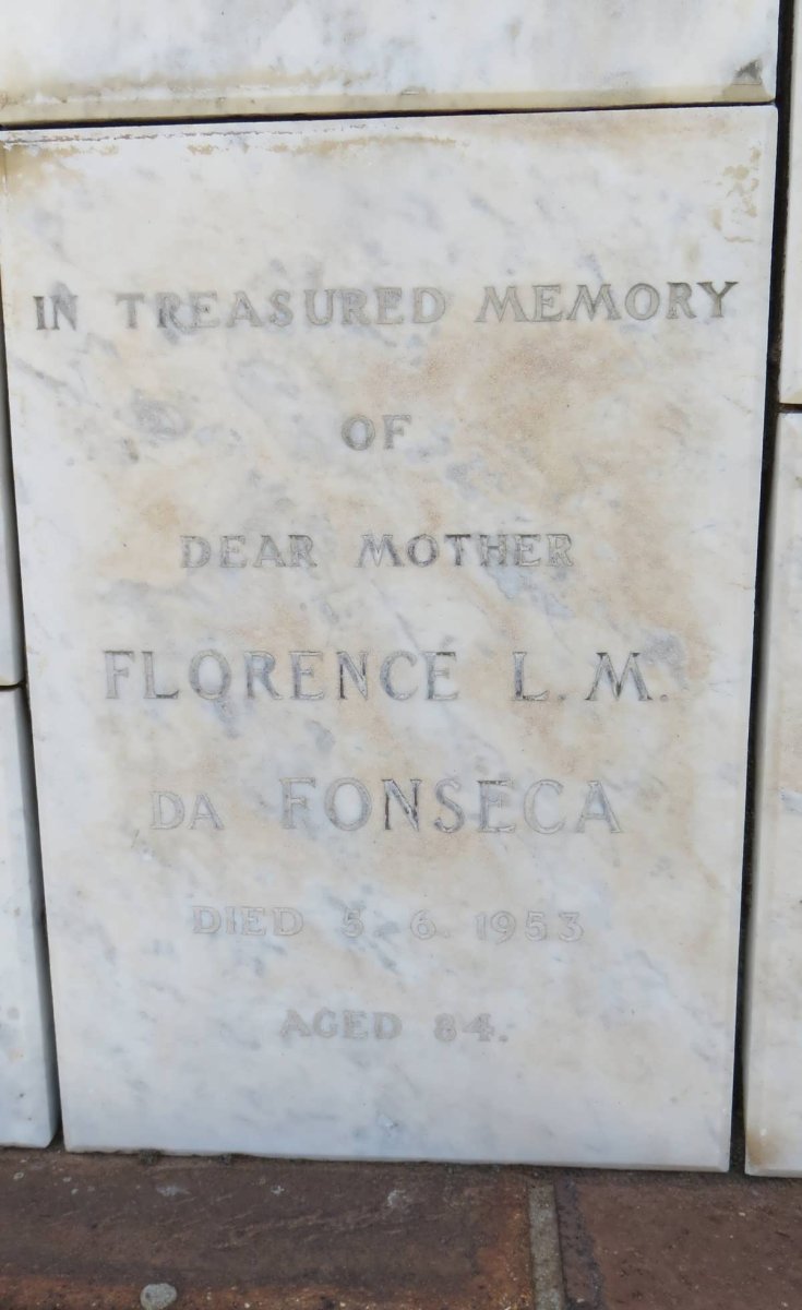 FONSECA Florence L.M., da -1955